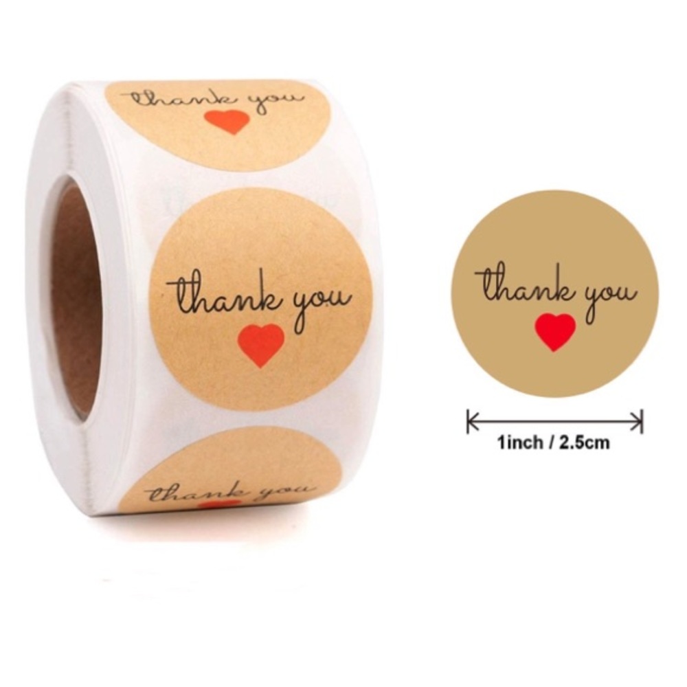 500 Thank You Stickers